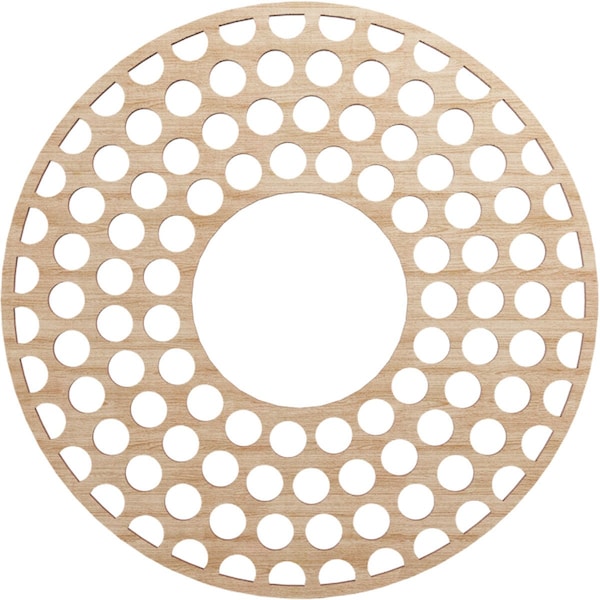 Ekena Millwork Fink Wood Fretwork Pierced Ceiling Medallion, Alder, 18"OD x 6 1/2"ID x 1/4"T CMWP18X18X0250FFAL - main